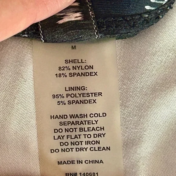 Unique Vintage Black Swim Two-Piece with Red Accents - Picture 6 of 6